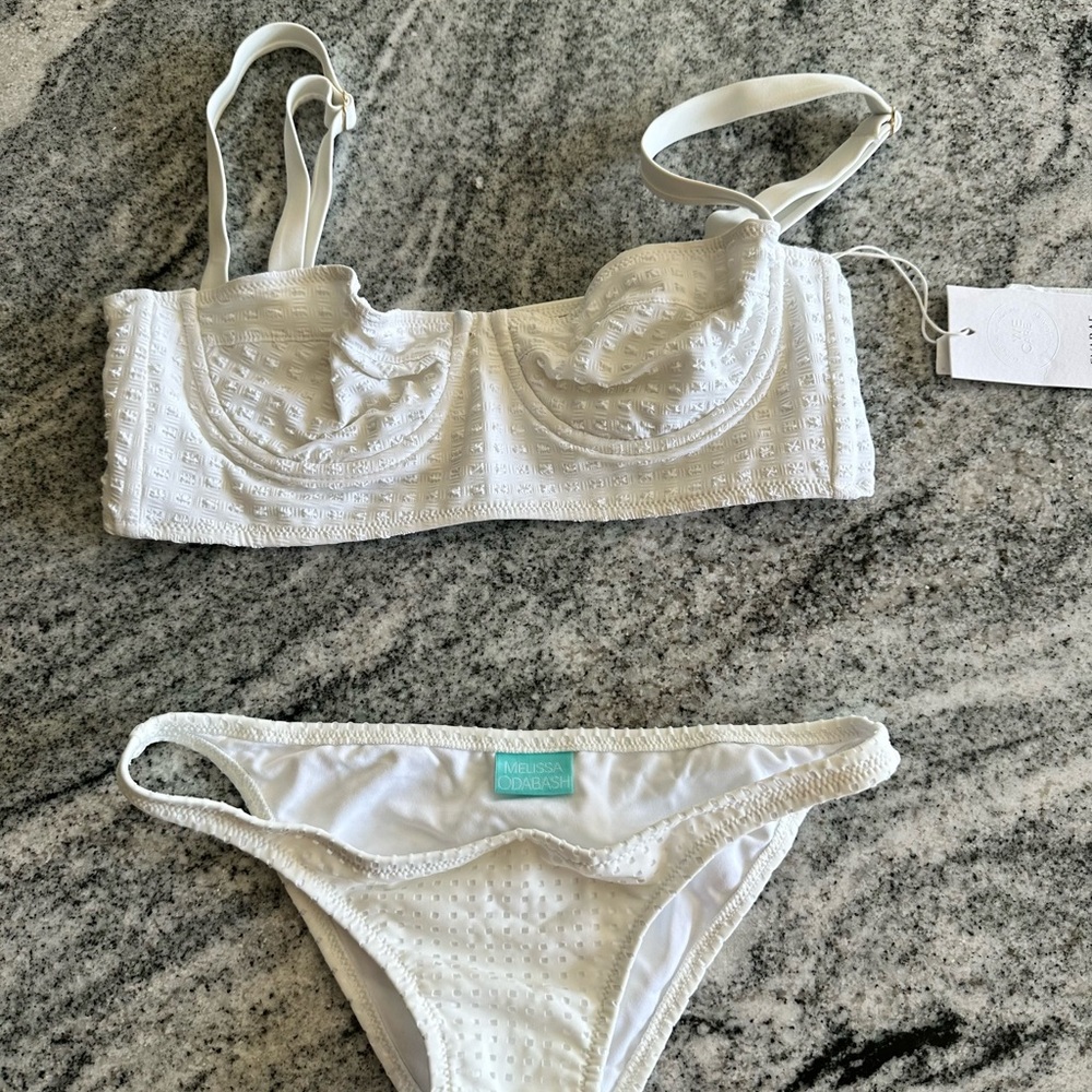 White Eyelet Bikini Set